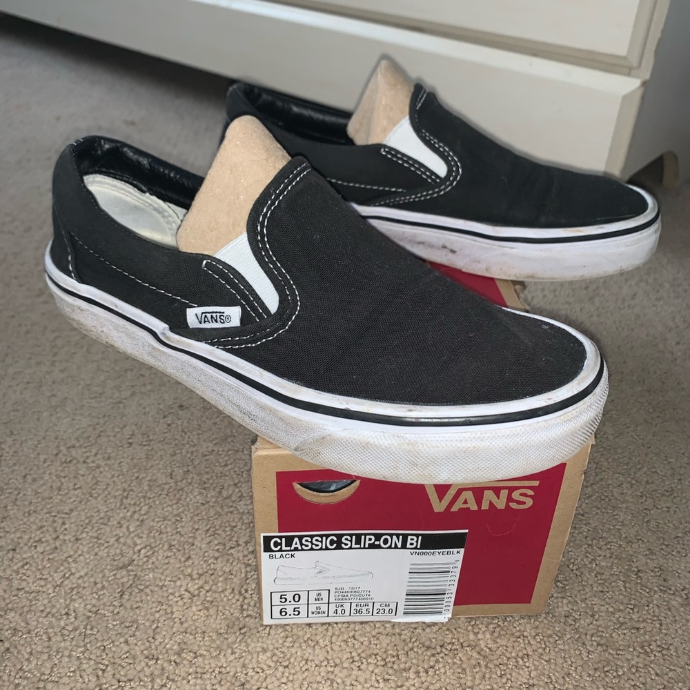 Black Slip On Vans